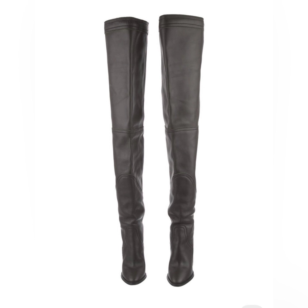 Saint Laurent Sleek Black Over-the-Knee Boots